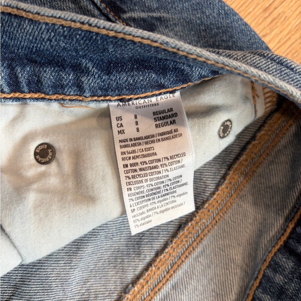 American Eagle Low Rise Baggy Straight Jeans Women’s Size 8 Demin 30.5” Inseam - Picture 5 of 5